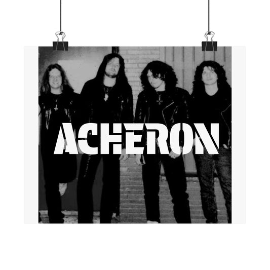 Acheron Band Poster, Matte Horizontal Print, Music Wall Art, Rock Decor, Vintage Acheron Artwork, Gift for Music Lovers Printify