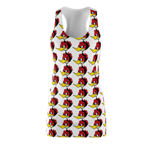Bold Graphic Racerback Dress for Women, Summer Dress, Casual Wear, Festival Outfit, Sporty Dress with Fun Print Printify