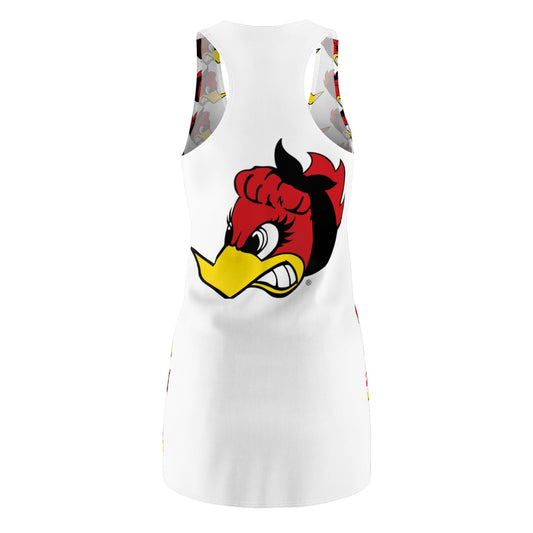 Bold Graphic Racerback Dress for Women, Summer Dress, Casual Wear, Festival Outfit, Sporty Dress with Fun Print Printify